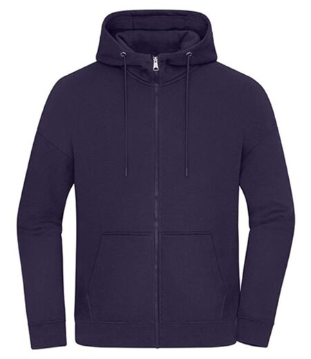 Sweat à capuche zippé oversize unisexe - 8043 - violet pourpre