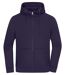 Sweat à capuche zippé oversize unisexe - 8043 - violet pourpre-2