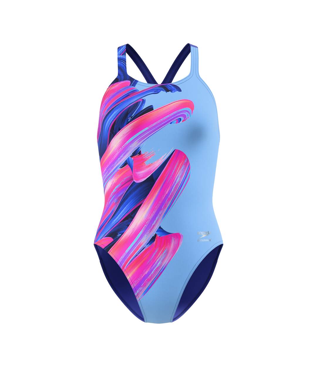 Maillot De Bain 1 Pièce Motif/style Imprimé Placement Powerback Femme Bleu Imprimé Speedo-1