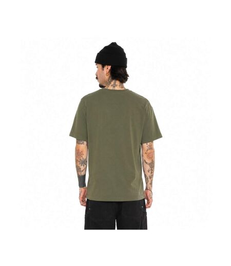 T-shirt col rond en coton homme avec Logo Log9 Kaki Vondutch