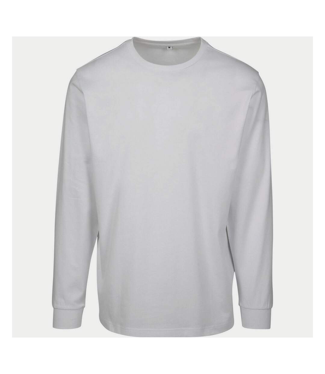 Mens long sleeve jumper white Build Your Brand