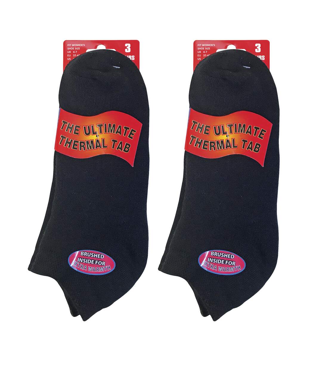 6 Pairs Ladies Cushioned Thermal Trainer Socks-2