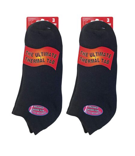 6 Pairs Ladies Cushioned Thermal Trainer Socks
