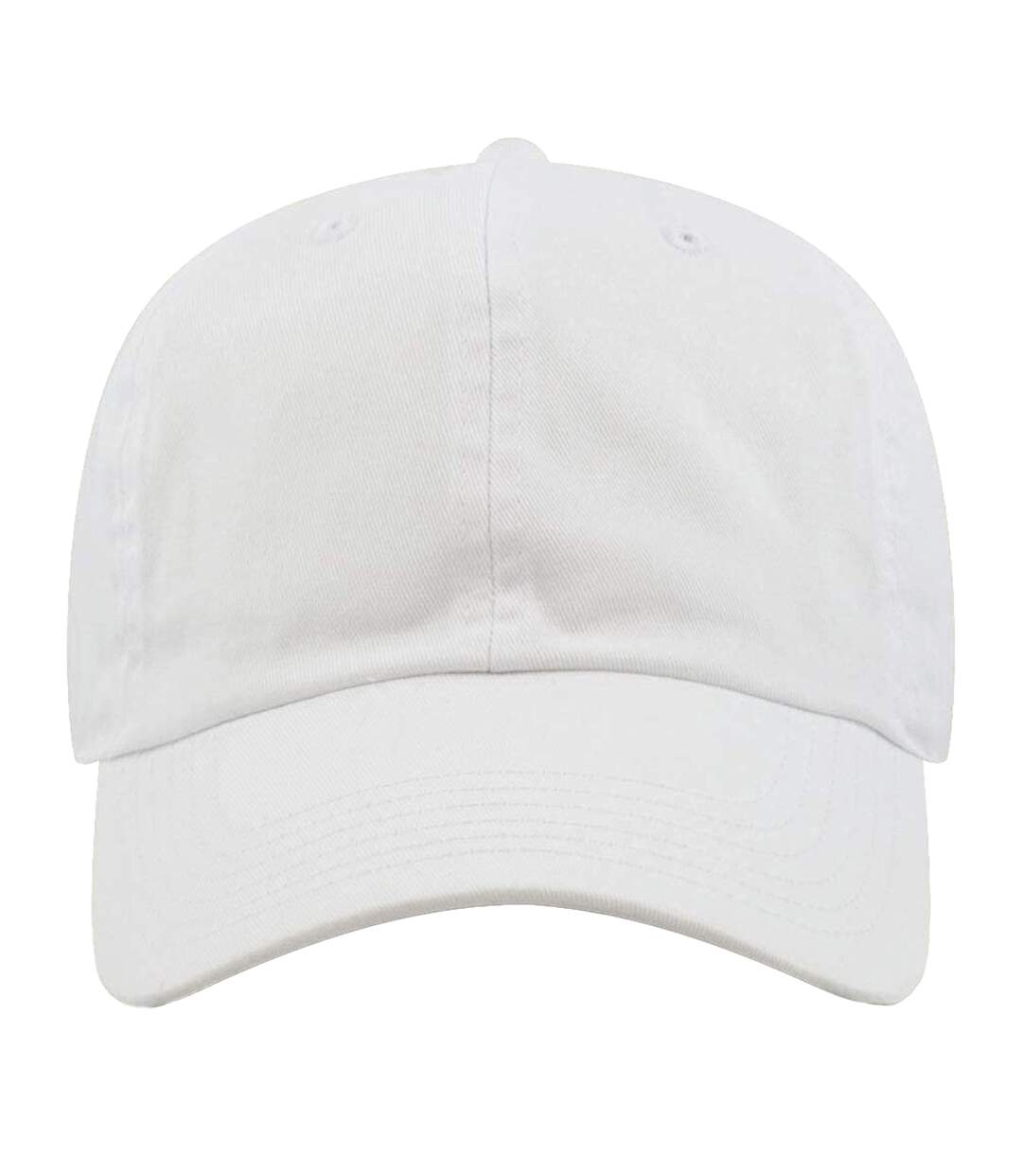 Casquette de baseball 100% coton épais adulte unisexe blanc Beechfield-1