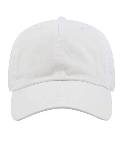 Casquette de baseball 100% coton épais adulte unisexe blanc Beechfield