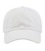 Casquette de baseball 100% coton épais adulte unisexe blanc Beechfield-1