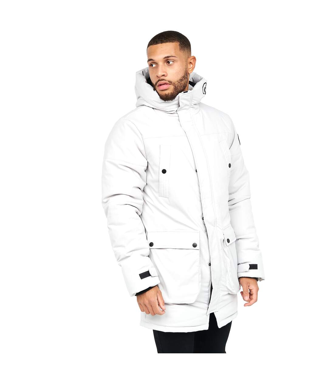 Born Rich Mens Federici Long Length Puffer Jacket (Mystic Blue)