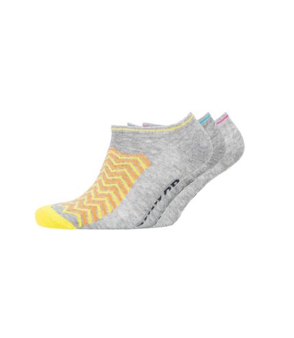 Dunlop Womens/Ladies Cheveon Trainer Socks (Pack of 3) (Multicolored) - UTBG290