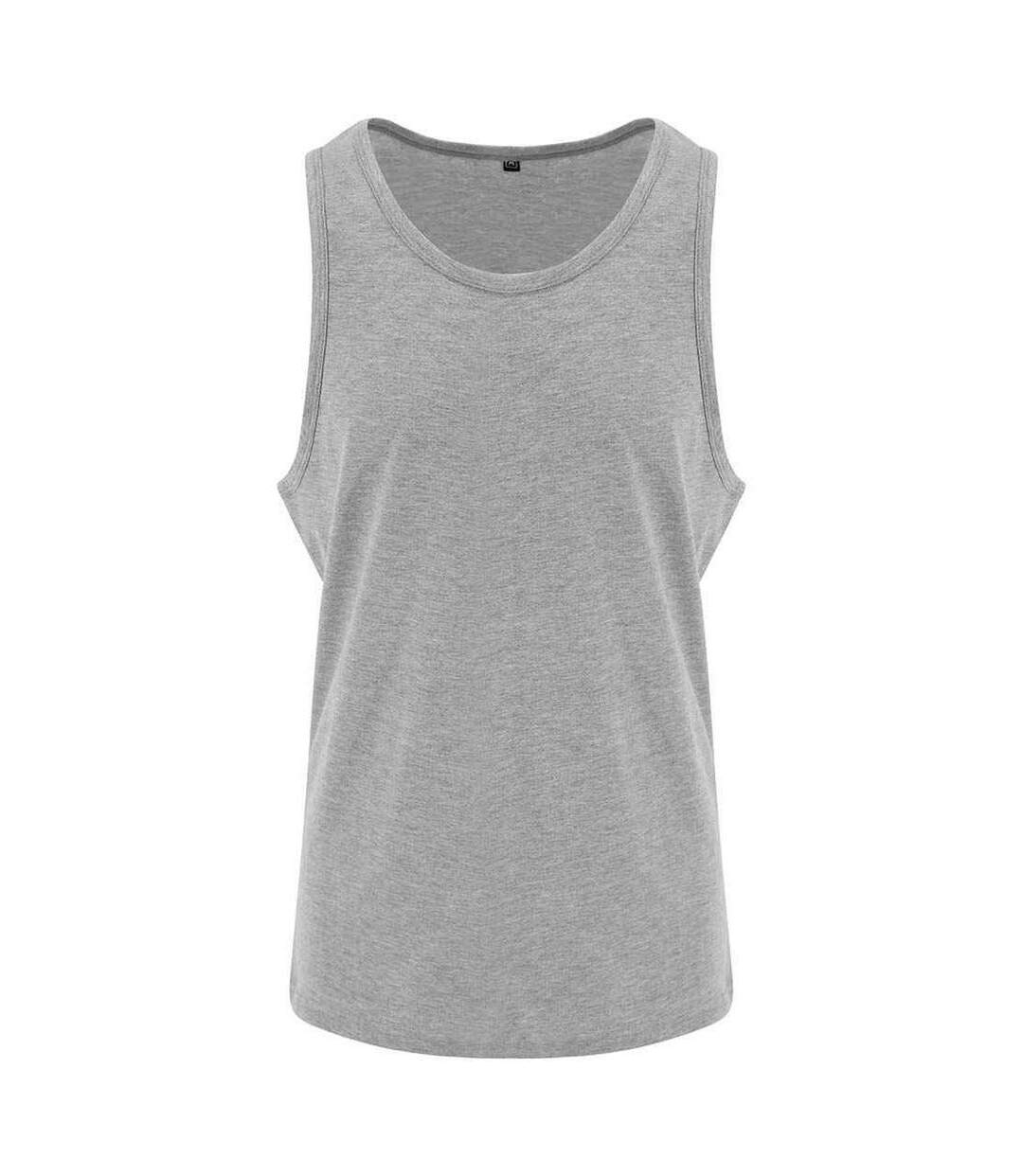 Mens triblend tank top heather grey Awdis-1