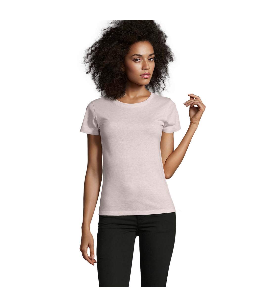T-shirt Regent Femme Rose Chiné SOLS-2