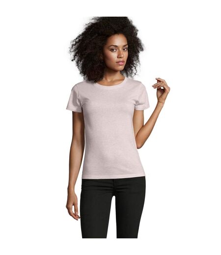 T-shirt Regent Femme Rose Chiné SOLS