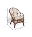 Fauteuil en rotin marron Louis