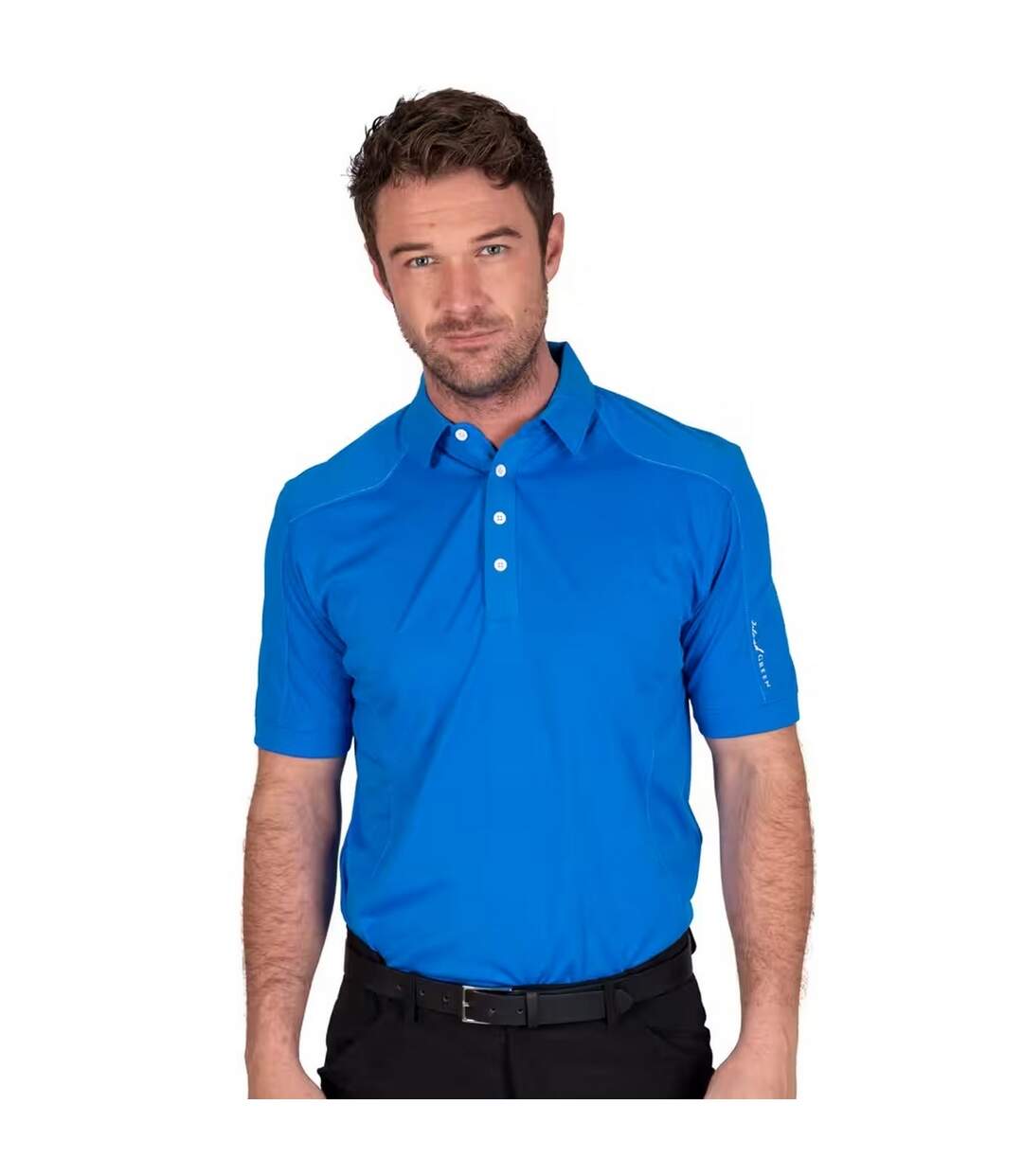 Polo homme bleu mer Island Green-1