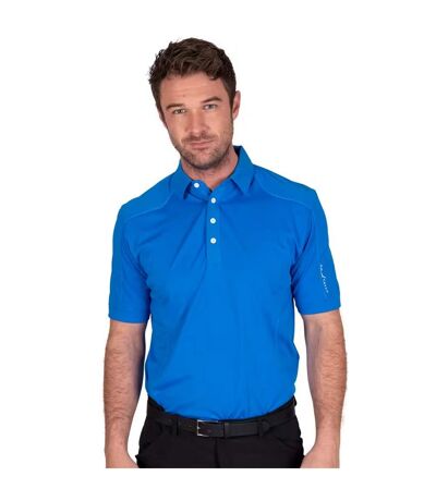 Polo de golf surpiqué pour hommes marine Island Green