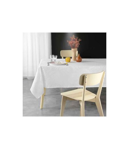 Nappe Jacquard Plumette 140x240cm Blanc