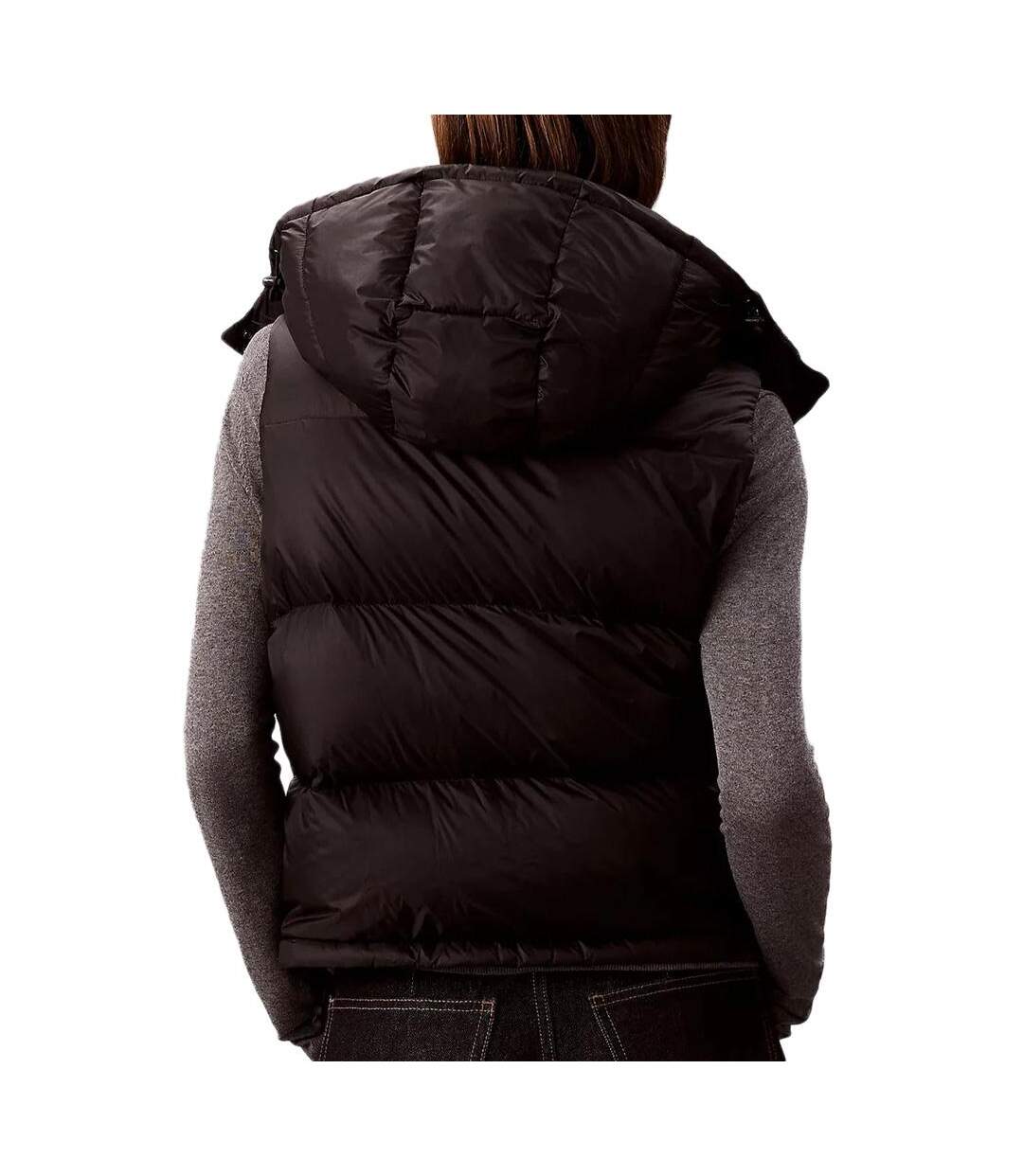 Blouson sans manches noir femme calvin klein jeans essential-2