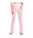 Womens/ladies Mesh Flared Trousers Pink Missy Empire-3
