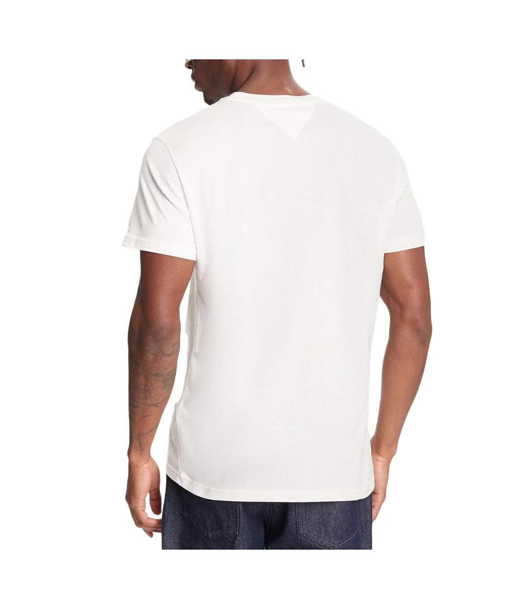 T-shirt ecru homme tommy hilfiger flag-2