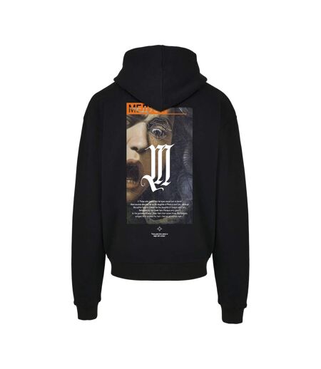 Mens Dusa Painting Heavyweight Oversized Hoodie Noir Mister Tee