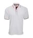 Kustom Kit Mens St. Mellion Mens Short Sleeve Polo Shirt (White/Bright Red)