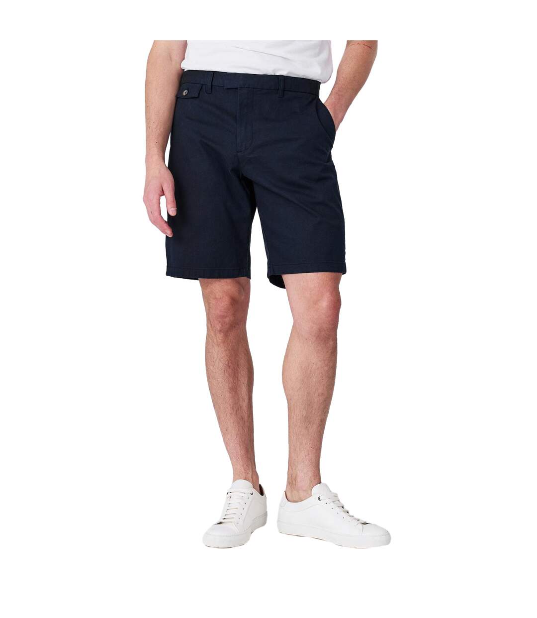Mens Alscot Cotton Blend Chino Shorts Navy Ted Baker-4