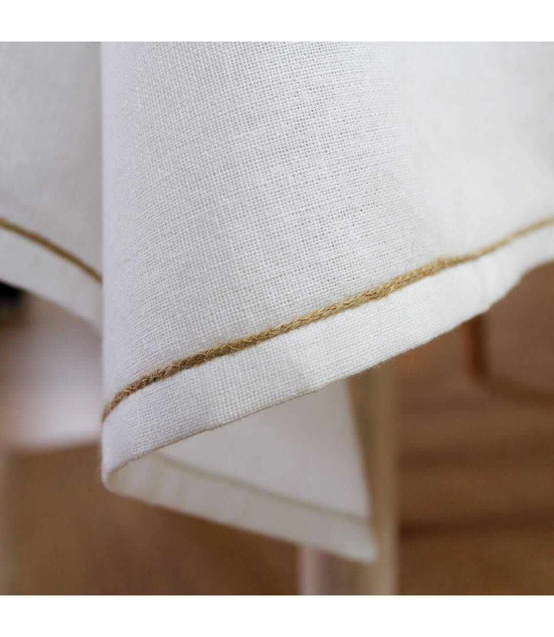 Nappe de Table Uni Lina 140x300cm Blanc-2
