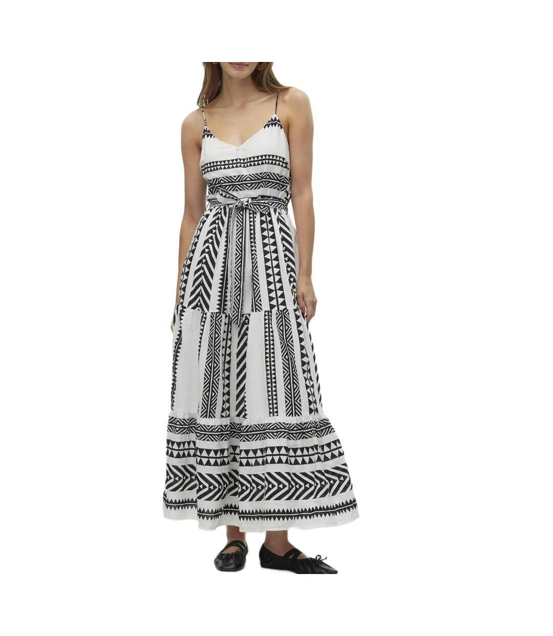 Robe blanches/noire femme vero moda dicthe-1