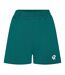 Womens/ladies Verdant Cotton Shorts Earth Green Red Run-1