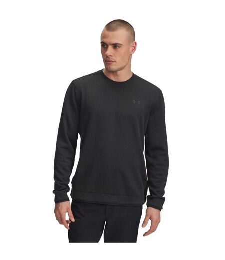 Mens Crew Neck Regular Long-sleeved Sweatshirt Black Under Armour