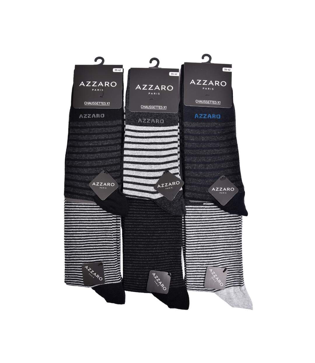 Chaussettes homme AZZARO Confort et qualité -Assortiment modèles photos selon arrivages- - Pack de 12-4