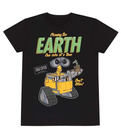 Wall-E - T-shirt CLEANING THE EARTH - Adulte (Noir) - UTHE1514