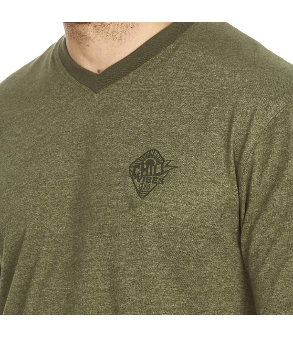 Cargo Bay Mens Chill Vibes 98 Lounge Set (Khaki Marl/Dark Khaki)