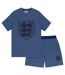 Ensemble De Pyjama Court Homme Bleu Marine Chiné England-2