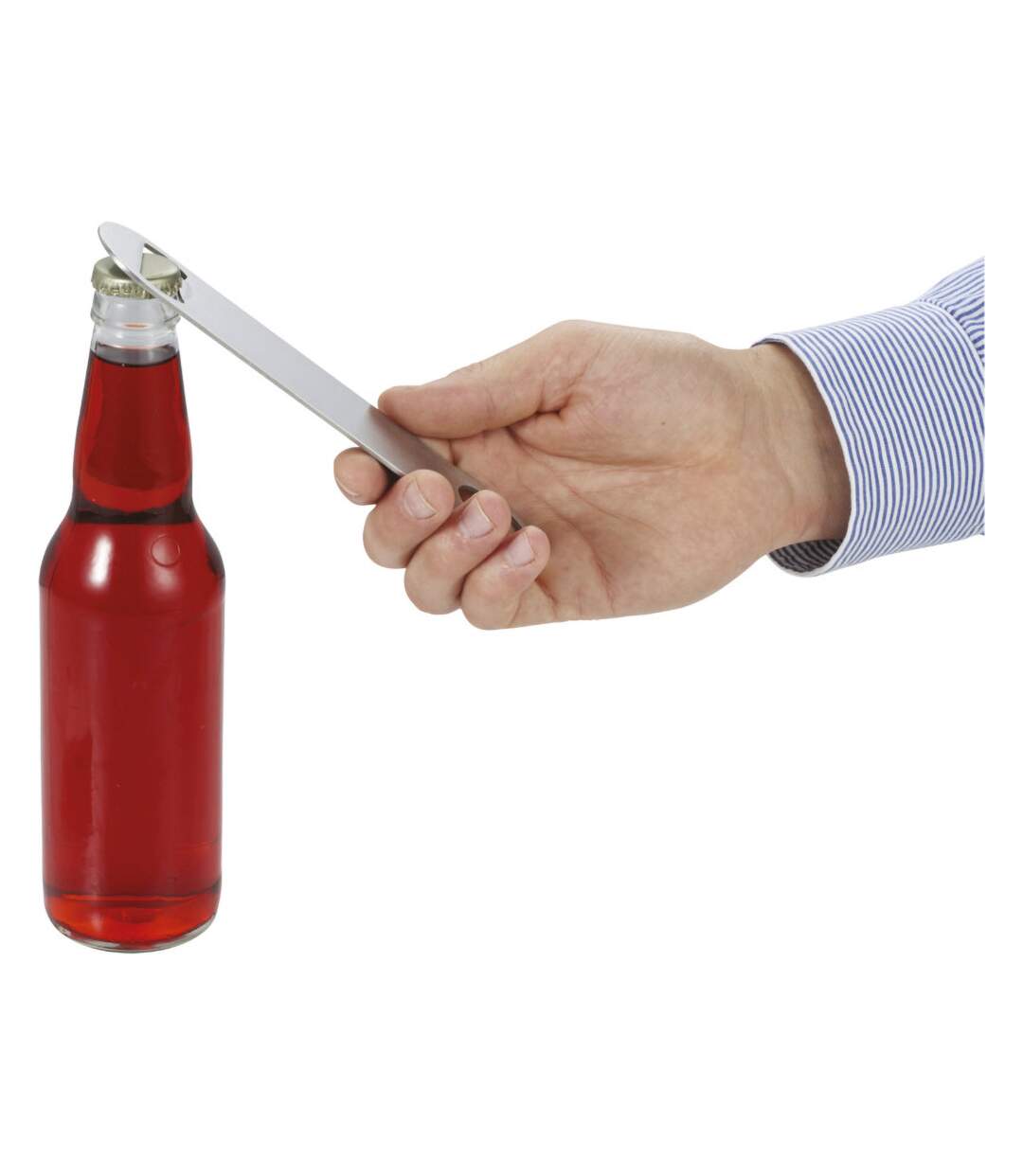 Paddle bottle opener 18 x 4 x 0.2 cm silver Bullet-3