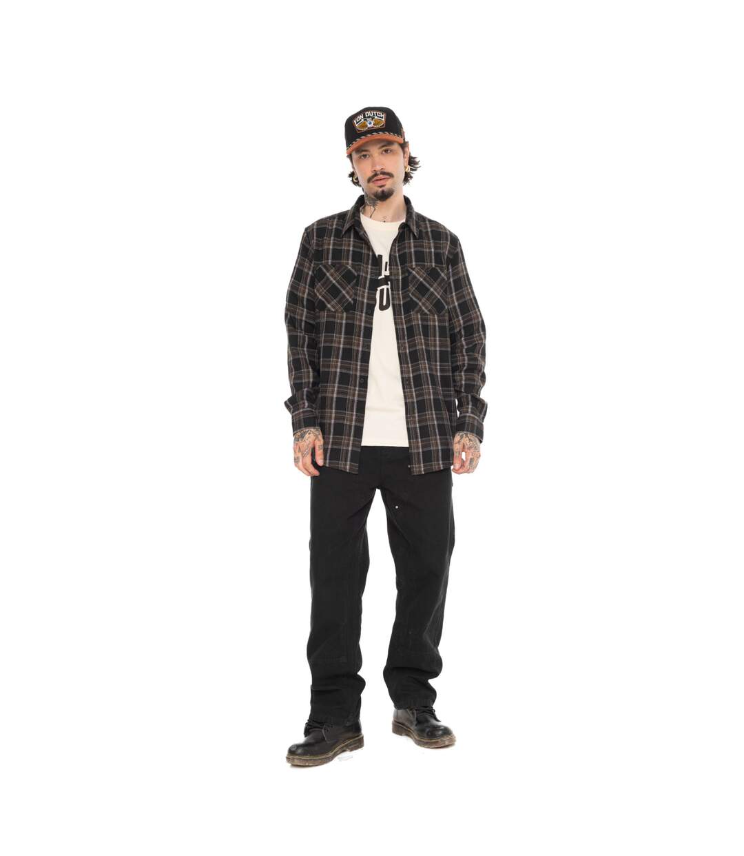 Chemise manche longues à carreaux avec poches Jack Vondutch-5