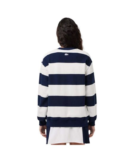 Sweat French Made Femme Crème Bleu Foncé Lacoste
