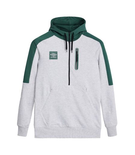 Mens Terrace Half Zip Hoodie Fir Ice Marl Umbro
