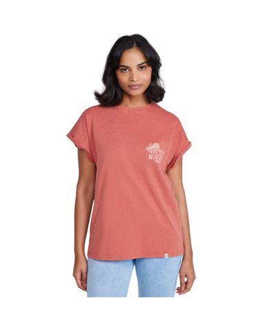 T-shirt wherever the waves holly femme rouille Animal