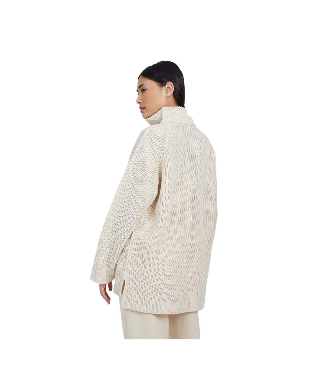 Pull Motif/style Pêcheur Femme Beige Gris Brave Soul-3