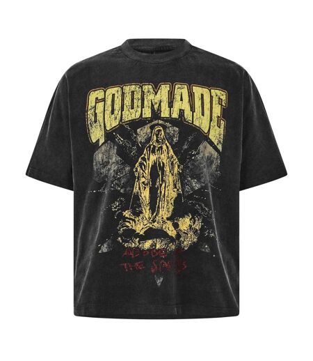 T-shirt Motif/style Imprimé Graphique Homme Noir GodMade