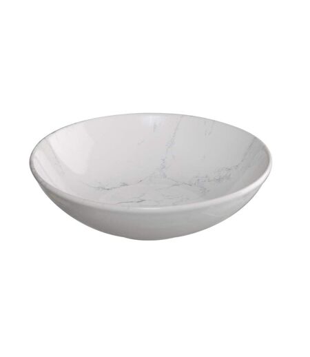 Lot de 6 Assiettes Creuses Geom 20cm Blanc