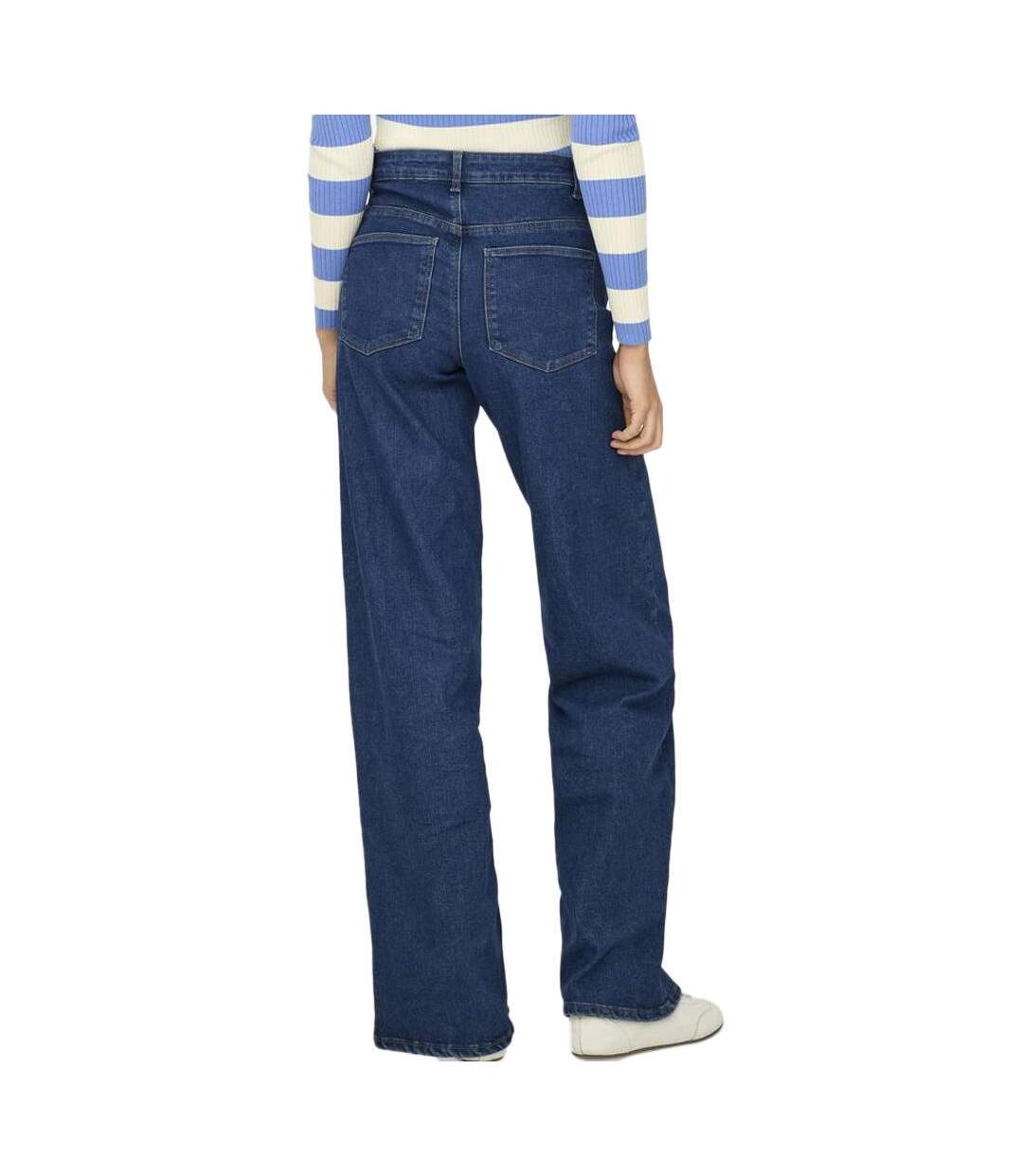 Jean droit bleu foncé femme only sanna-2