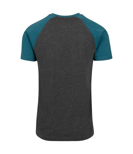 T-shirt Manches Raglan Motif/style Contrasté Homme Charbon Bleu Sarcelle Urban Classics