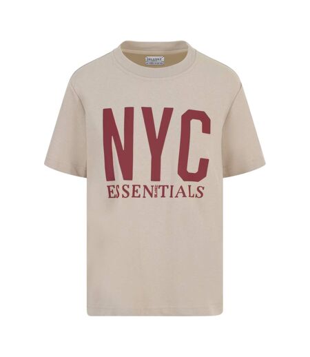 Womens/ladies Newyork Graphic Print T-shirt Summer Sand Blank Essentials
