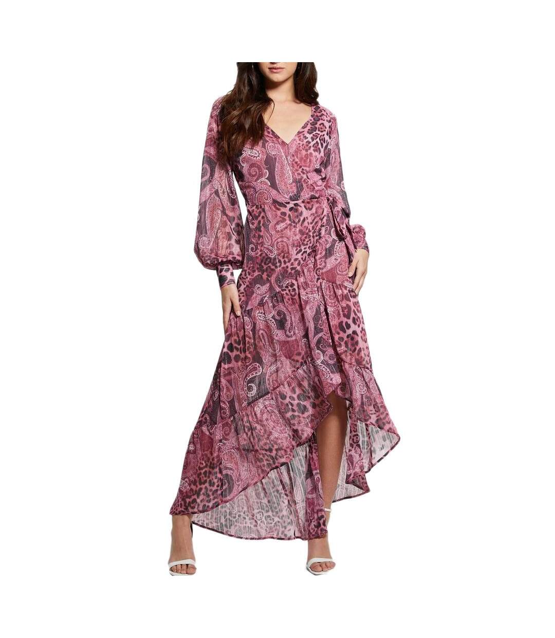 Robe Rose à Motifs Femme Guess Nuovo Bahia - L-1