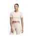Womens/ladies Techfit Camo Crop T-shirt Taupe Camo Adidas-4