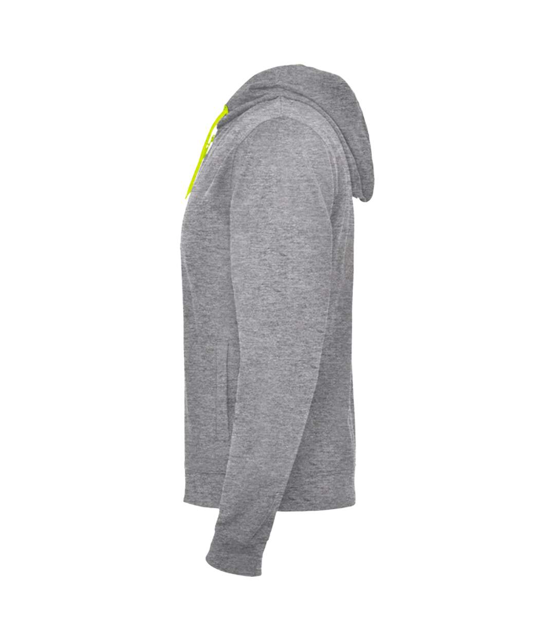 Veste De Survêtement Fuji Adulte Gris Chiné Jaune Fluo Roly-3