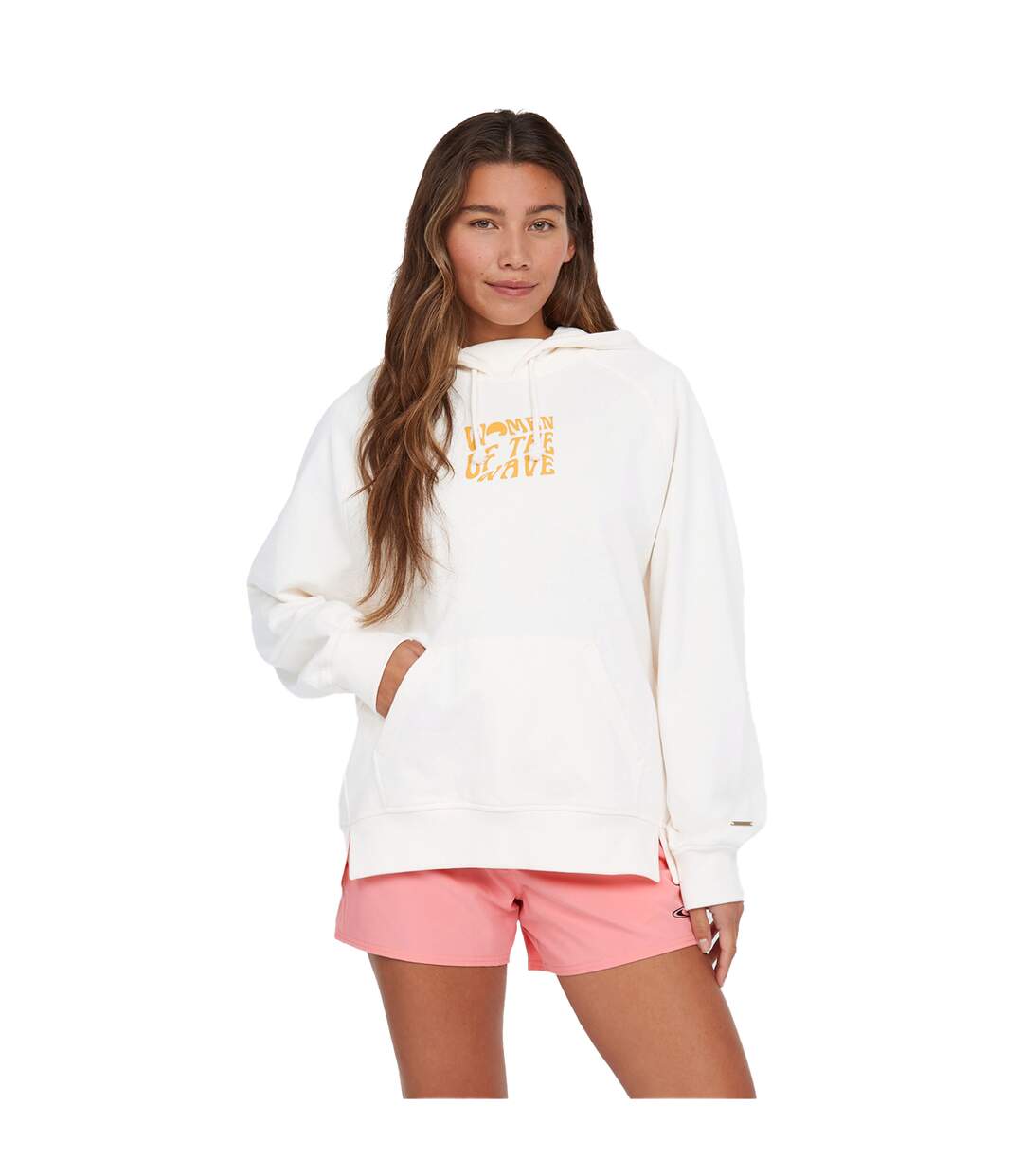 Sweat À Capuche Style Imprimé Au Dos Women Of The Wave Femme Vieille Vanille O´Neill-1