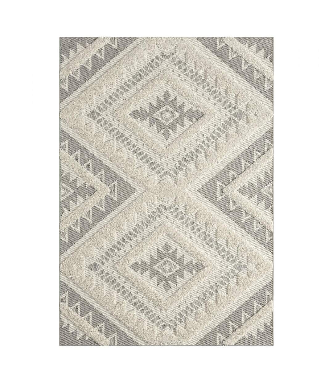 Tapis salon et chambre tissé motif ethnique BAIME-1