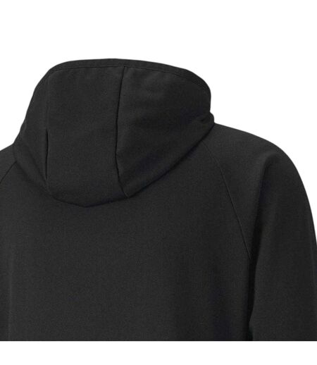 Mens Teamliga Quarter Zip Training Hoodie Black White Puma